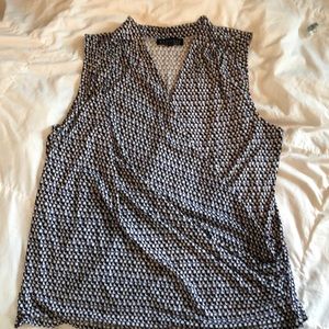 Eloquii sleeveless faux wrap blouse